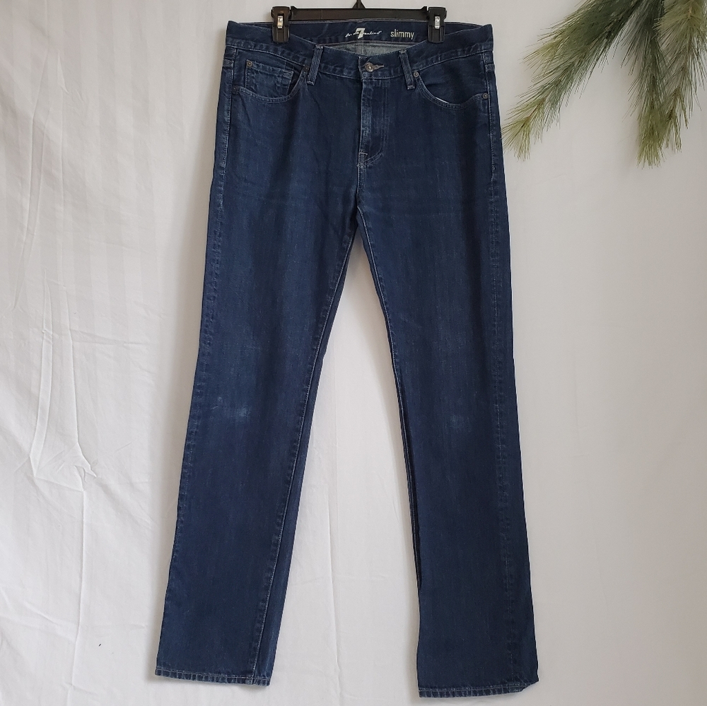 7FAM Slimmy Dark Wash Size 34
